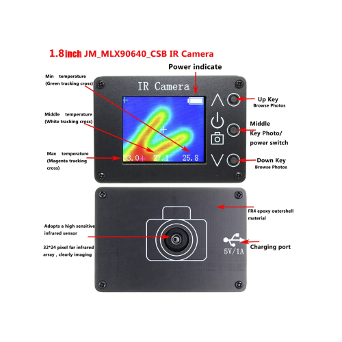 MLX90640 Thermal Imager with 1.8-inch LCD 2