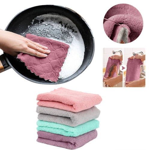 Runskmd absorbent coral dish rag 1 pack 1