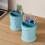 RFUGUG Pen Holder Desk Organizer 3-Compartment 3 Colors 6