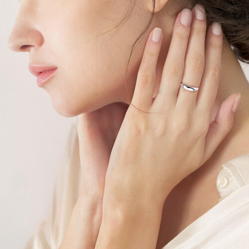 Stainless Steel Smooth Face Ring 4mm Titanium Couple Ring 1