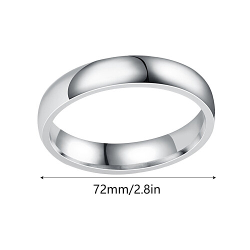 Stainless Steel Smooth Face Ring 4mm Titanium Couple Ring 2