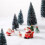 Christmas snow blanket set artificial backdrop 94.5 x 31.5 3
