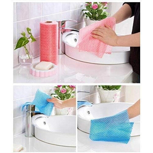 Reusable Cleaning Wipes 2 Rolls 100 Sheets Each 1
