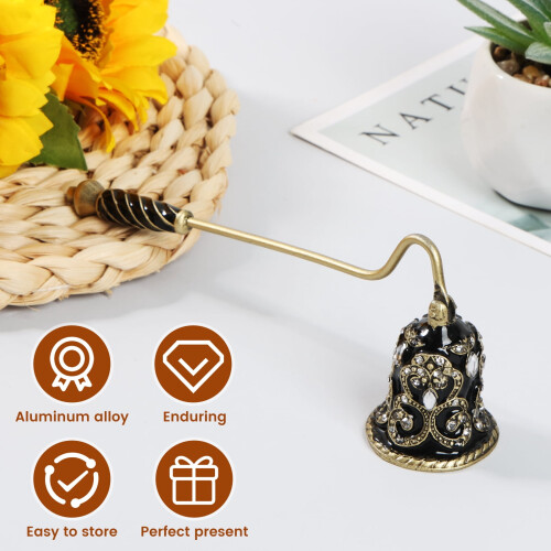Flower-Shaped Candle Snuffer Black 7.2 Inch 1