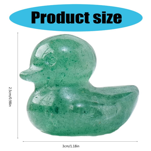 Crystal duckling sculpture stone miniature 1 piece 2