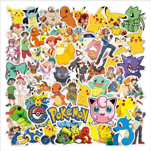 Pokemon vinyl stickers waterproof 50 pcs 1
