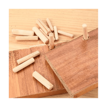 Wooden Dowel Pins Straight Groove Beveled Ends 90 pcs