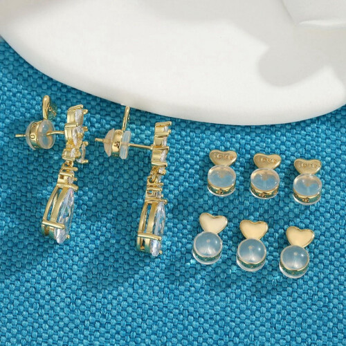 Earring Backs Gold 8PCS for Heavy Earrings 2
