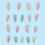 Easter press-on nails almond long 24 pcs 4