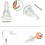 Silicone Earring Backs Clear 10x6mm 50pcs 5