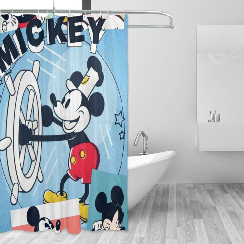Mickey Mouse shower curtain waterproof polyester one size 1