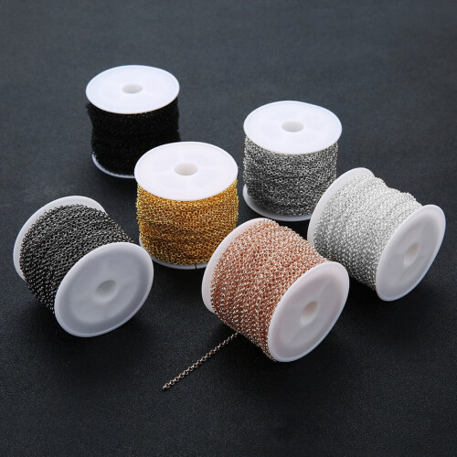 Silver Shaped Chain Spool 2mm for Jewelry Making 1