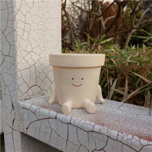 2X Smile Face Planter Pot Funny Plant Pot for Indoor Outdoor Plants Cute Planters Unique Face Flower Pot B