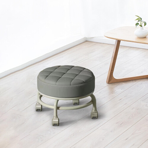 LOVIVER rotating roller stool gray heavy duty 2