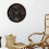 Round Wall Clock Silent Battery Operated Black Gold 3