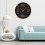 Round Wall Clock Silent Battery Operated Black Gold 5