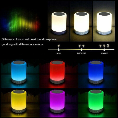 Bluetooth LED desk lamp with touch control and color 2