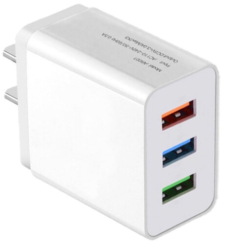 USB Wall Charger 3-Port 3.1A 2-Pack 1