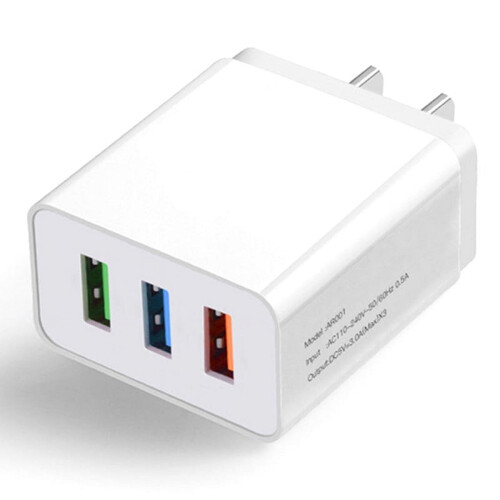 USB Wall Charger 3-Port 3.1A 2-Pack 2