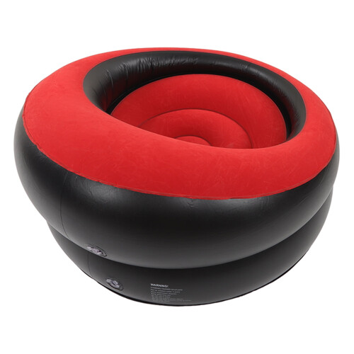 Inflatable Chair Flocked Surface Red 1 Piece 1