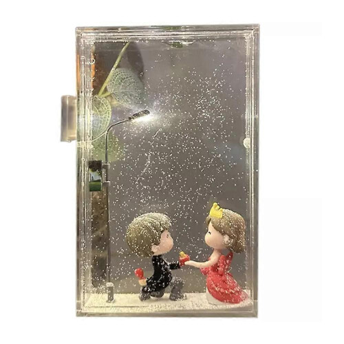 (Couple doll) Snow Scene Nightlight,Christmas Lights Decorative Nightlight,Ambient Lighting