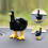 Duck Sculpture Resin Home Decor 7.5cm Black 5