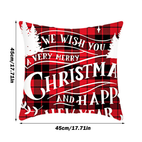 Body Pillow Case Christmas Print Short Plush Linen 1