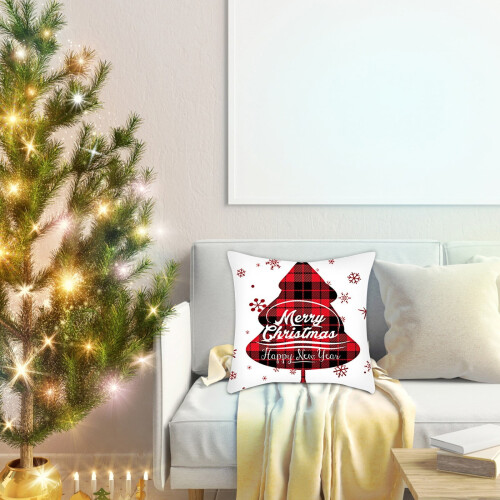 Body Pillow Case Christmas Print Short Plush Linen 2