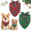 Dog Christmas Bandana Plaid Triangle 2 Pack Green 7