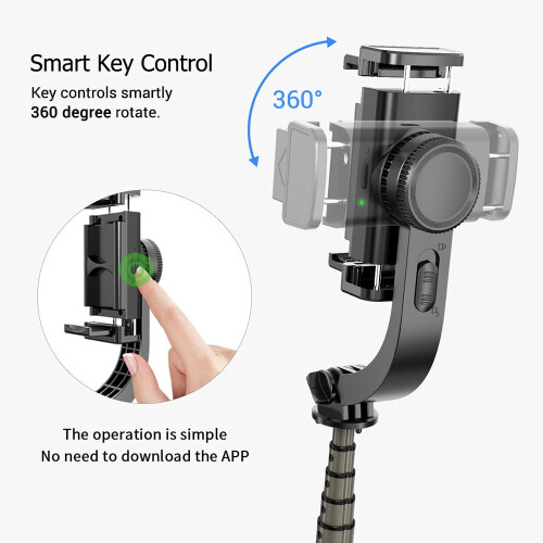 Phone Gimbal Stabilizer with Selfie Stick and Tripod 86cm 2