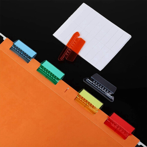 Hanging File Tabs and Inserts 120 Sets Colorful 2
