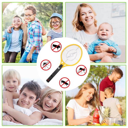 Rechargeable Bug Zapper Racket Indoor Outdoor Mosquito Fly 1