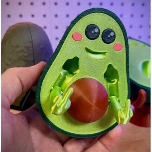 (A) 3D Printed FCK-You-Cado, 3D Printed Bad Avocado, Printed Middle Finger Statue 1
