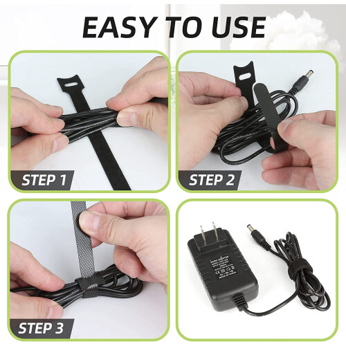 Roofei Reusable Cable Ties 6 x 0.5 inch Black 30 Pack 1