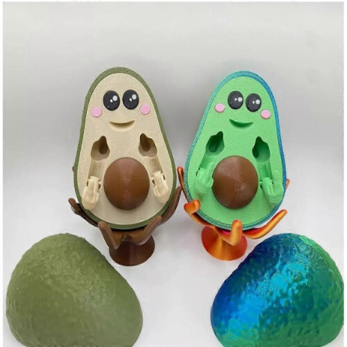 (A) 3D Printed FCK-You-Cado, 3D Printed Bad Avocado, Printed Middle Finger Statue 2