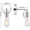 Light Brushed Brass Wall Sconce Set of 2 7