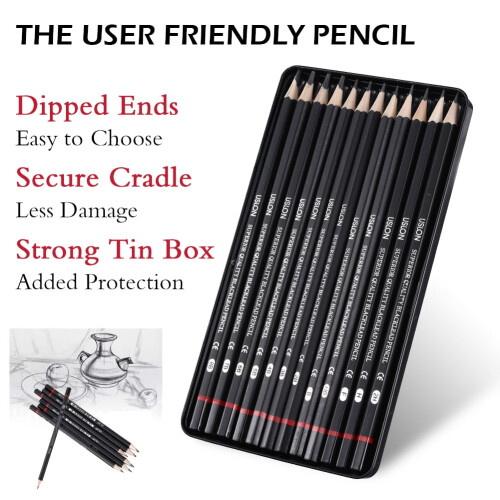 Drawing Pencil Set 8B-2H 12 Pieces 1