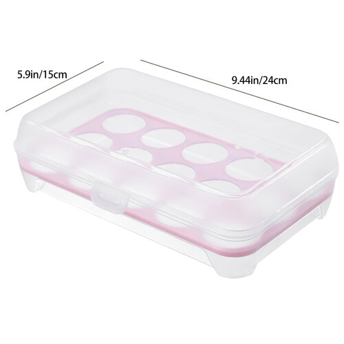 Egg holder for refrigerator clear plastic 1 pack 2