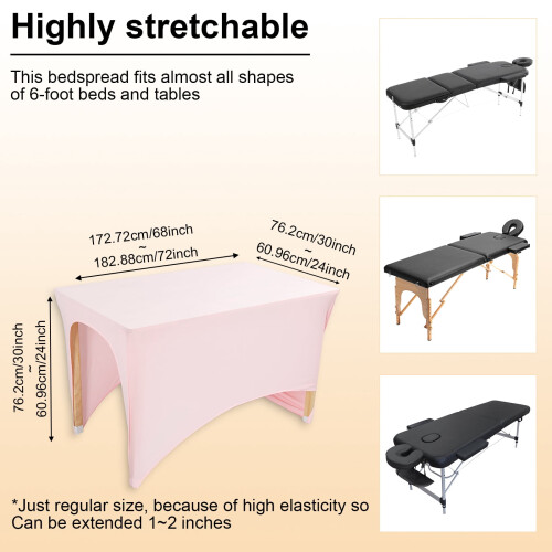 Pcapzz Lash Bed Cover Pink Stretchy Fitted 6FT 1