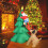 Inflatable Lighted Christmas Tree with Santa and Dog 6ft 8