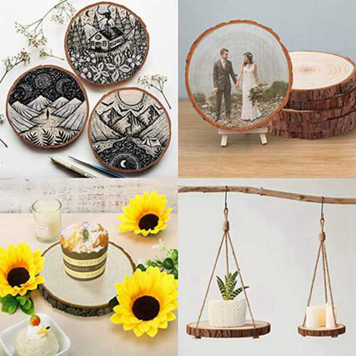 Pine Wooden Chips Rustic Wedding Decor 20 pcs 2