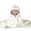 Kids' hooded bath towel white bear design 3