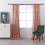 Pink sequin curtain solid color 2-panel set 3