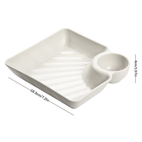 Chip and Dip Bowl with Vinegar Plate PP Tray 1pc 1