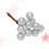 Glittered Berry Picks Christmas Decoration Silver 10pcs 6