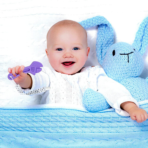 Baby teething toy with music and bite features 2
