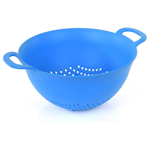 Plastic Strainer Set Blue 3pc 3/3.5/5 Quart BPA-Free 2