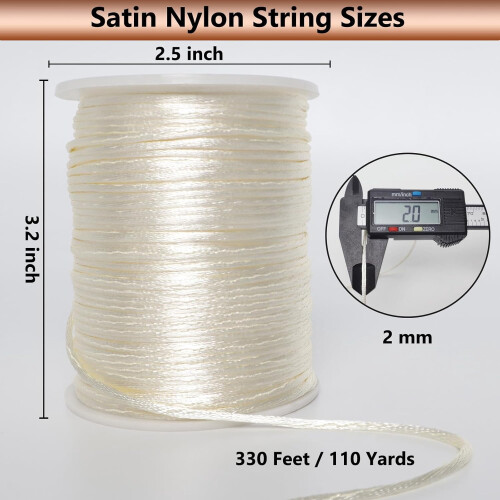 Nylon Cord Satin 2mm x 330ft for Jewelry Making 1