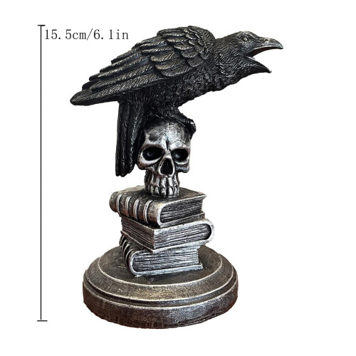 Gothic Crow Resin Figurine for Halloween Decor 2