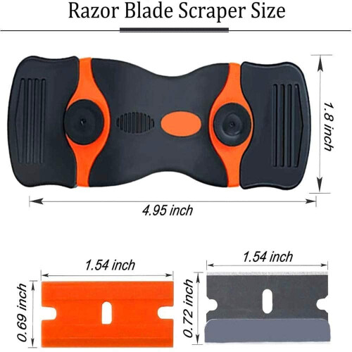 Window Scraper Tool with Double-Edge Blades 10-Pack 1